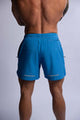 HARD HITTERS MEN'S PRO-TECH PERFORMANCE SHORTS MYKONOS BLUE LARGE