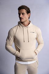 HARD HITTERS SLIM FIT TERRY HOODIE BEIGE LARGE