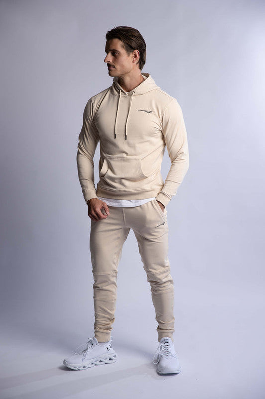 HARD HITTERS SLIM FIT TERRY JOGGERS BEIGE LARGE