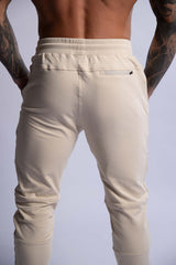 HARD HITTERS SLIM FIT TERRY JOGGERS BEIGE MEDIUM