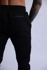 HARD HITTERS SLIM FIT TERRY JOGGERS BLACK LARGE