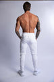 HARD HITTERS SLIM FIT TERRY JOGGERS WHITE LARGE