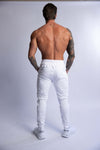 HARD HITTERS SLIM FIT TERRY JOGGERS WHITE X-LARGE