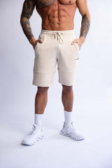 HARD HITTERS SLIM FIT TERRY SHORTS BEIGE LARGE