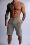 HARD HITTERS SLIM FIT TERRY SHORTS SAGE LARGE