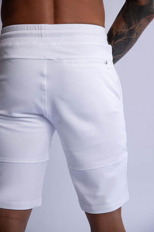 HARD HITTERS SLIM FIT TERRY SHORTS WHITE MEDIUM