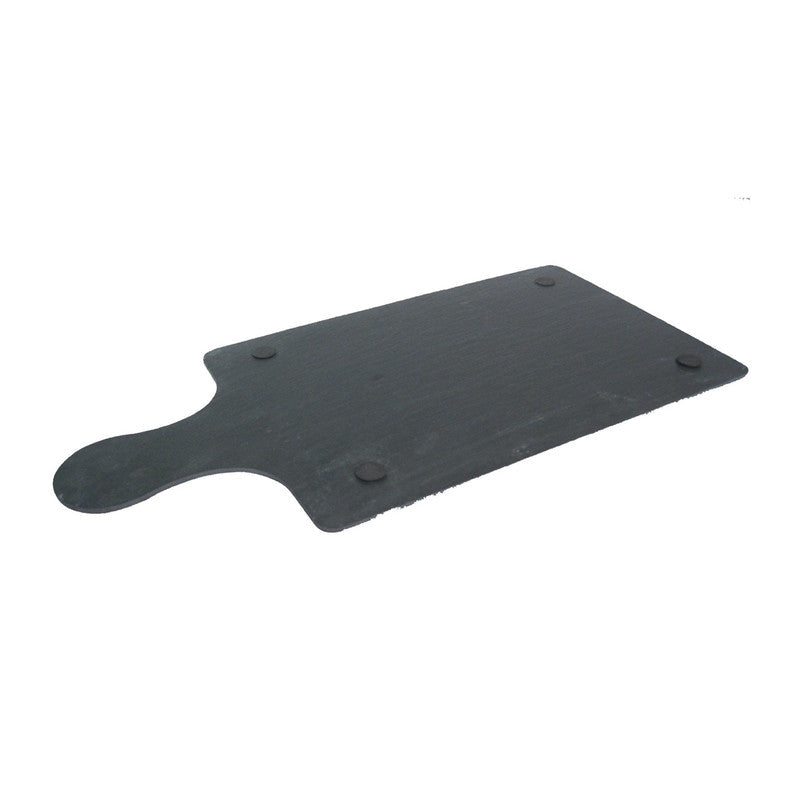 Black Rectangular Slate Cheeseboard with Handle 40x20cm - Free Delivery