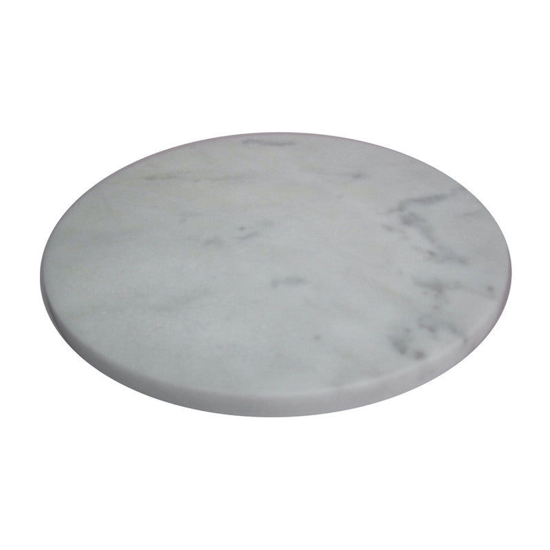 Elegant Round White Marble Cheeseboard - 30cm with Free Delivery