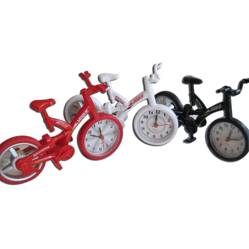 Vintage Mountain Bike Alarm Clock - Stylish Front Wheel Design, Available in Red, Black, or White - Complimentary Delivery Included