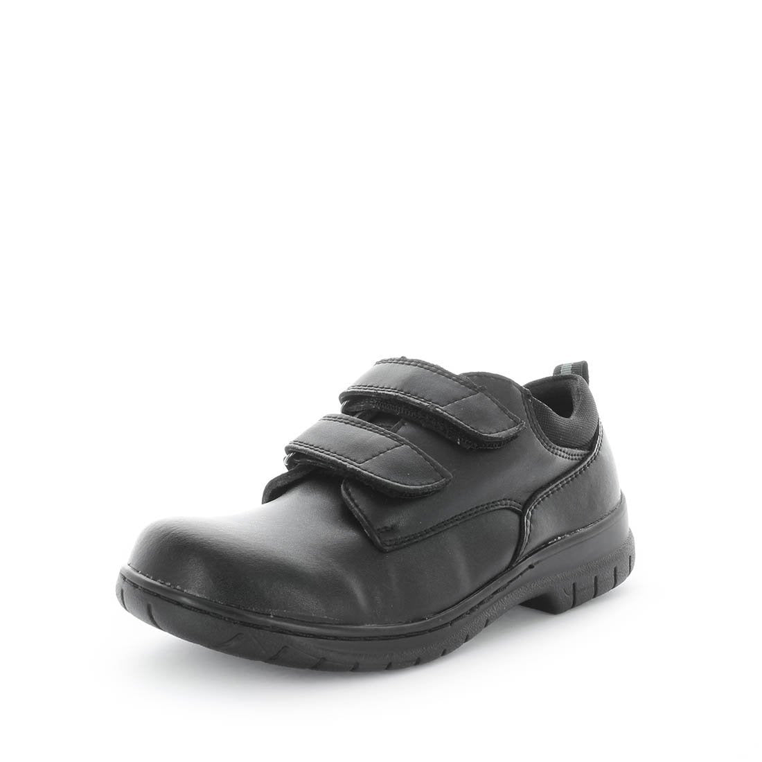 WILDE SCHOOL Girl's JACEN School Black Smooth Shoe 3US