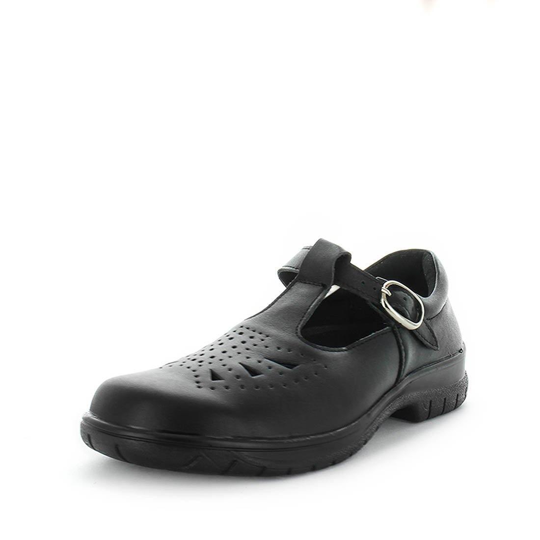 WILDE SCHOOL Girl's JAYNE2 School Black Smooth Shoe 12US