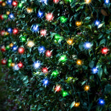 150 LED Solar Decorative Net Lights - 4 Color Options for Festive Occasions - Top-Down View