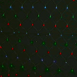 150 LED Solar Decorative Net Lights - 4 Color Options for Festive Occasions - Low Angle