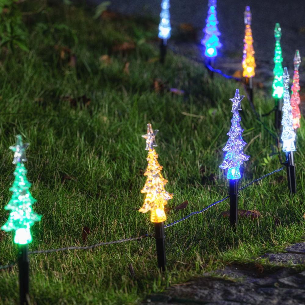 Enchanting Solar Mini Tree Path Lights – 10-Pack, 24cm