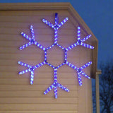 Twinkling Cool White LED Snowflake Ropelight Decor