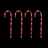 Battery-Operated LED Candy Cane Light Stakes with Timer – Set of 4, 58cm Holiday Decor