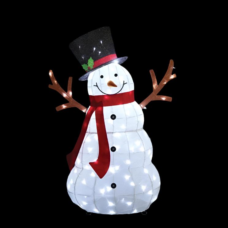 Enchanting Twinkling LED Melting Snowman Decoration - 135cm