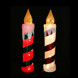 Illuminating Twinkle LED Tinsel Candle 77cm - Festive Red & Green Choices