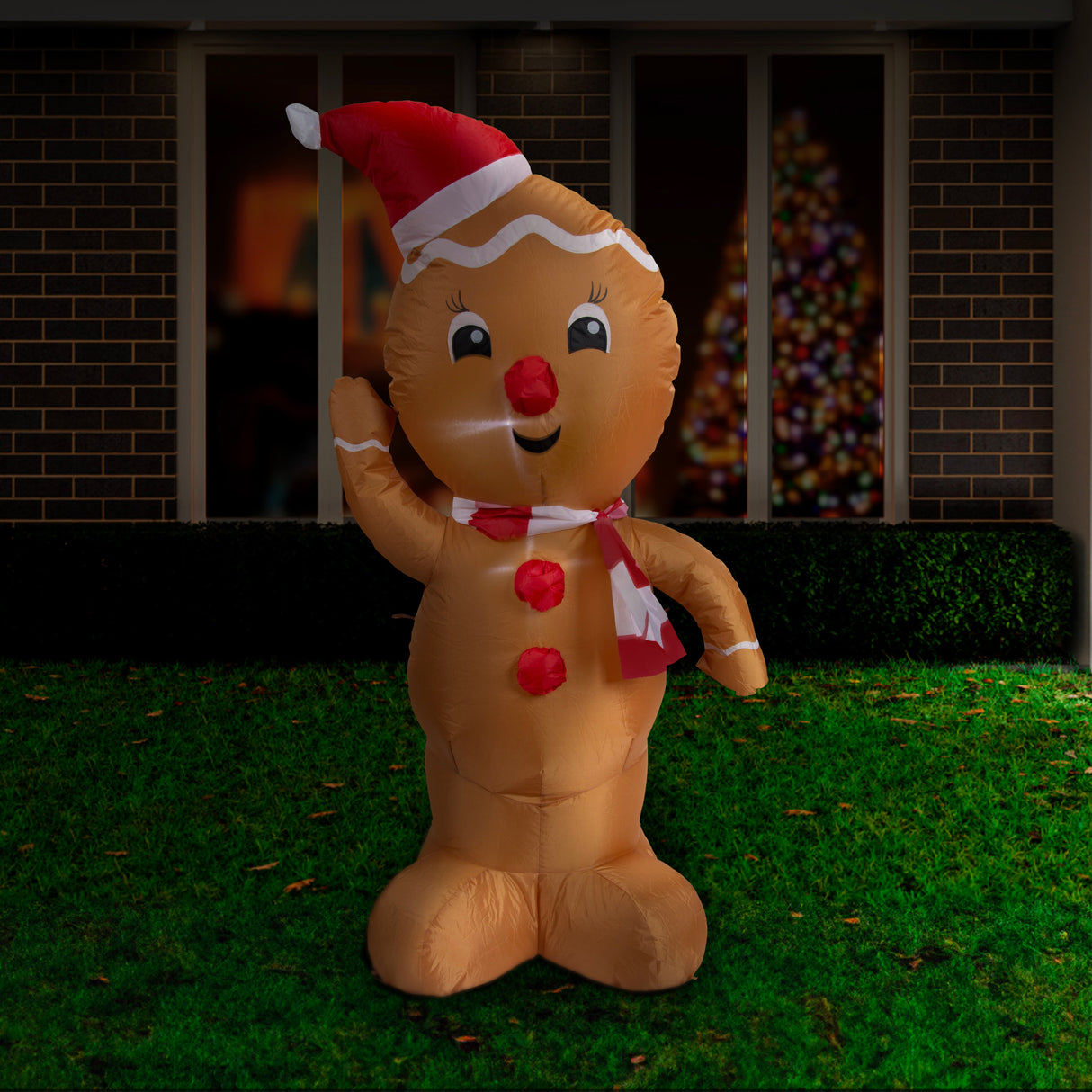 Giant Inflatable Christmas Gingerbread Man – 120cm Festive Decoration