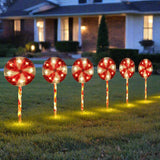 Magical Lollipop LED Pathway Light Set - 6 Illuminating Pieces