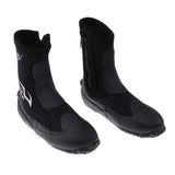 NNEOBA 5mm High Cut Neoprene Scuba Dive Boots with Heavy-Duty Zipper