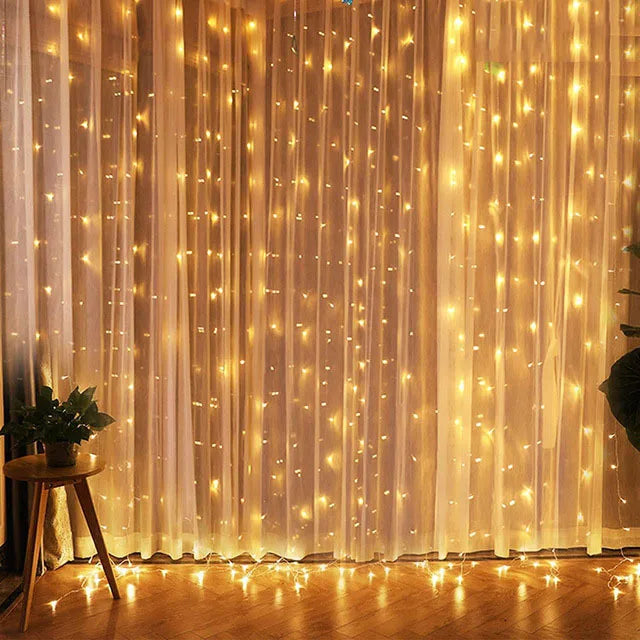 Festive LED Curtain Light String for Holiday Celebrations