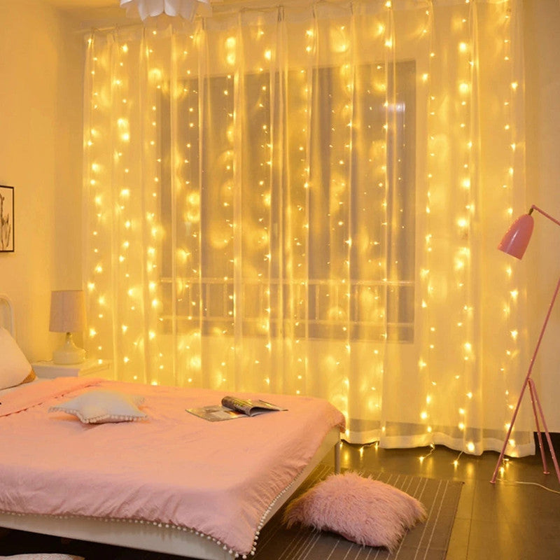 Festive LED Curtain Light String for Holiday Celebrations