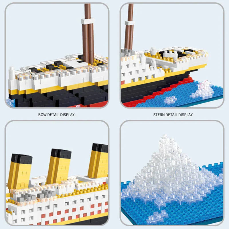 NNEOBA Titanic Ship Toy with LED Light