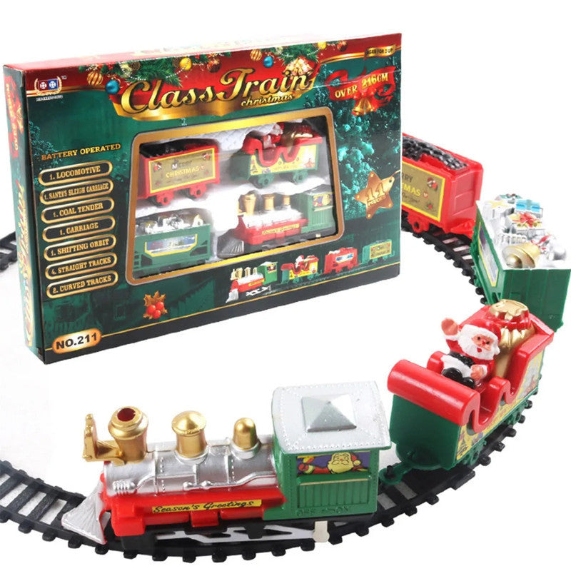 Deluxe Holiday Electric Train Set with Santa