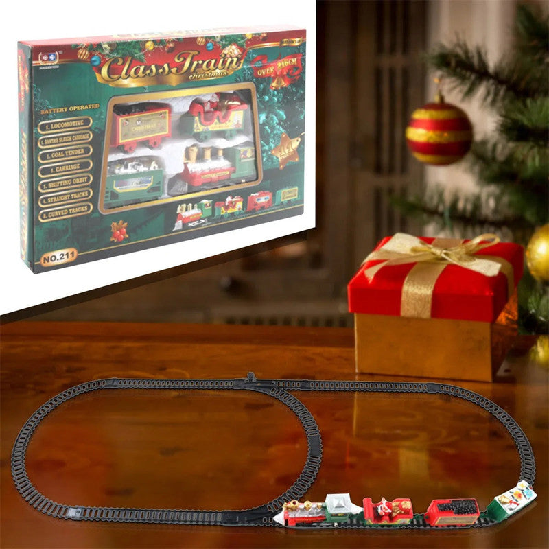 Deluxe Holiday Electric Train Set with Santa