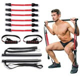 Versatile Yoga Resistance Bands and Pilates Stick for Home Workouts