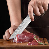 NNEOBA Premium Hand-Forged Chef Cleaver Knife Set with Protective Covers (2pcs)