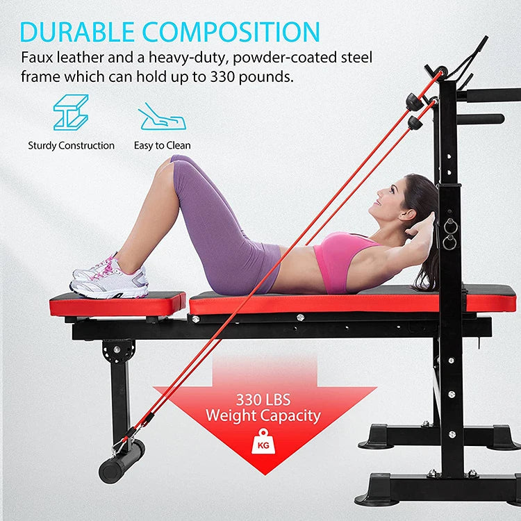 NNEOBA Premium Heavy-Duty Foldable Weight Bench