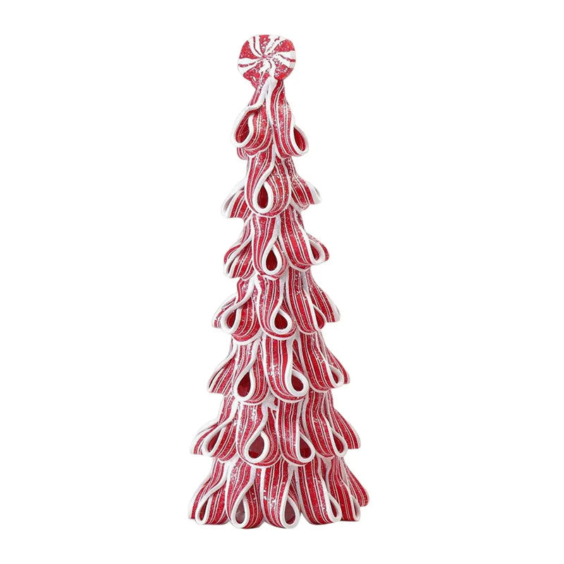 Mini Christmas Tree Ornament with Candy Cane Top for Festive Décor