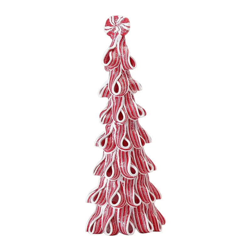 Mini Christmas Tree Ornament with Candy Cane Top for Festive Décor