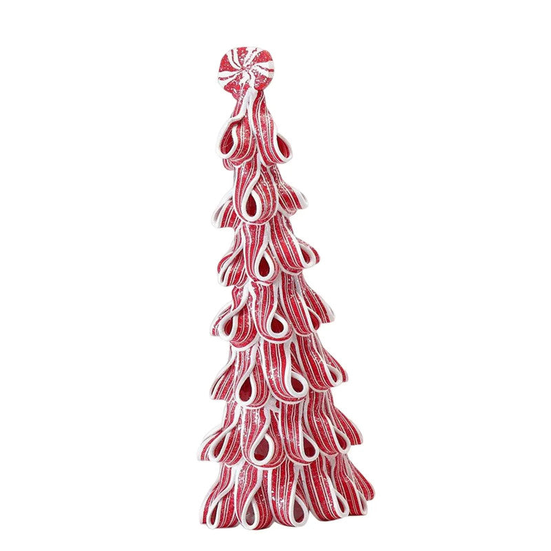 Mini Christmas Tree Ornament with Candy Cane Top for Festive Décor