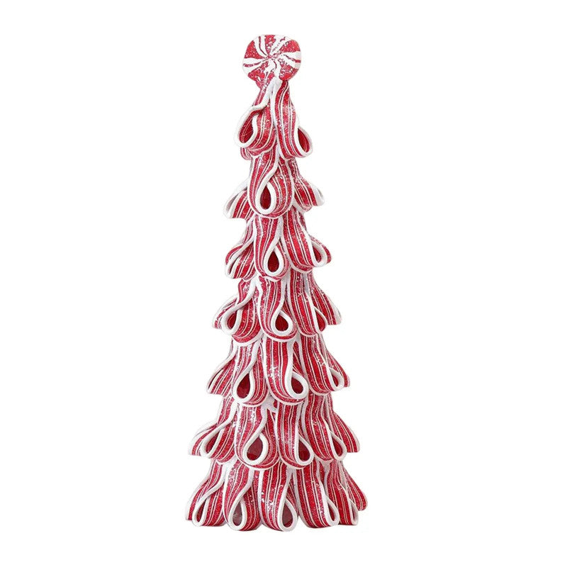 Mini Christmas Tree Ornament with Candy Cane Top for Festive Décor