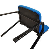 Set of 7 Durable Blue Stackable Conference and Visitor Chairs for Office and Community Use