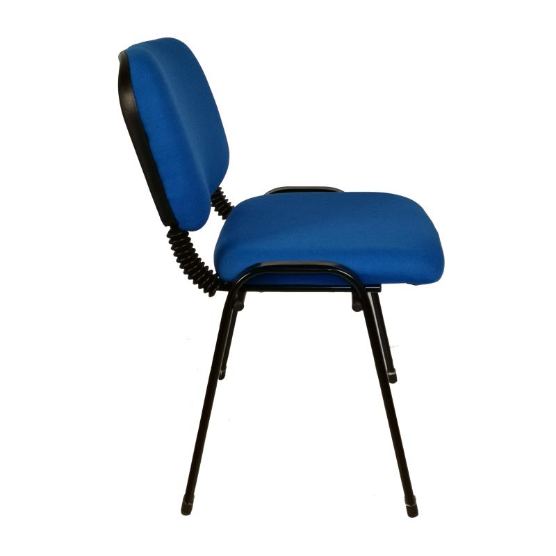 Set of 7 Durable Blue Stackable Conference and Visitor Chairs for Office and Community Use