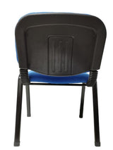 Set of 7 Durable Blue Stackable Conference and Visitor Chairs for Office and Community Use