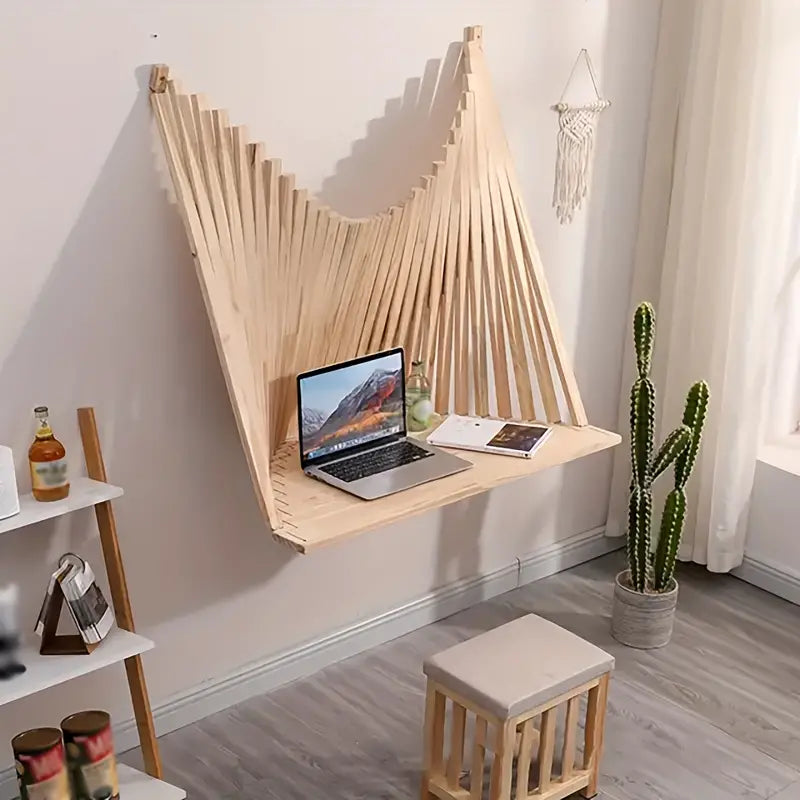 Wall-Mounted Space-Saving Folding Table with Creative Design