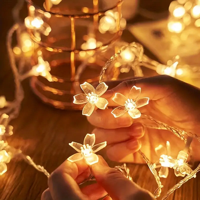 Magical Cherry Blossom LED String Lights (19.68Ft/6M, 40 Fairy Lights)