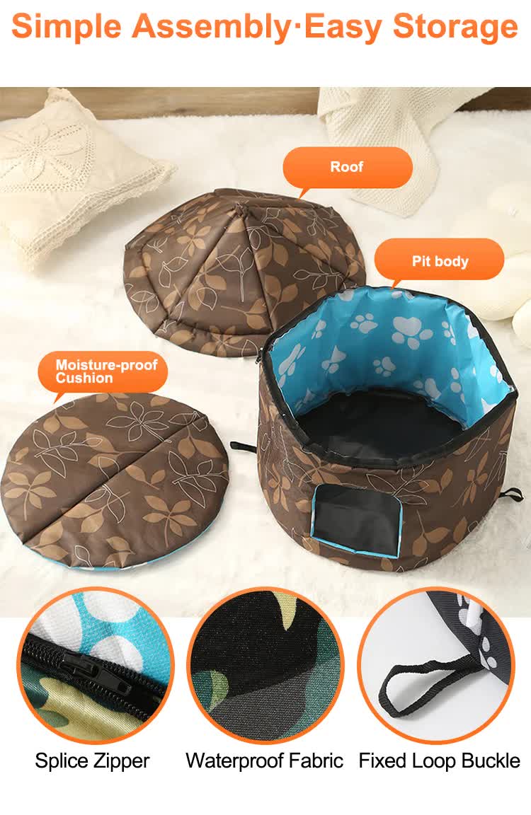 Outdoor Waterproof Cat House - Insulated, Weatherproof, Warm Shelter for Cats, Ideal for Winter Protection, Size: M 40*41cm