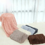 Fluffy Pet Blankets-Soft Faux Fur, Anti-Anxiety Cozy Throws for Cats and Dogs, M 80*55cm Coffee