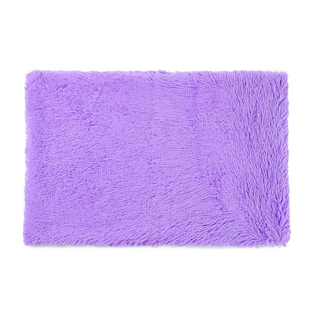 Fluffy Pet Blankets-Soft Faux Fur, Anti-Anxiety Cozy Throws for Cats and Dogs, M 80*55cm Purple