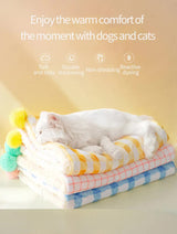 Multi-Use Pet Blanket -Soft Cushion, Blanket, and Pillow for Cats and Small Dogs, Pink XL100*78CM