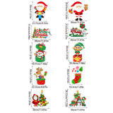 Set of 10 Christmas Hanging Door Decorations - Santa, Snowman, Stocking, and Gingerbread Ornaments  (3 set,  30 pieces)