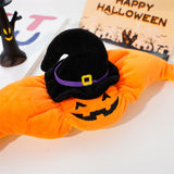 Halloween Pumpkin Hat for Cats - Adjustable Pet Costume with Witch Hat for Halloween Parties 3 pieces