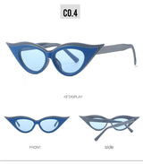 Retro Cat-Eye Sunglasses - Stylish Blue Vintage Frames for Women