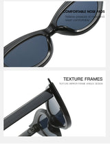 Retro Cat-Eye Sunglasses - Stylish Black Vintage Frames for Women